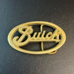 Gold-Tone Script Logo Belt Buckle - Women Accessories
